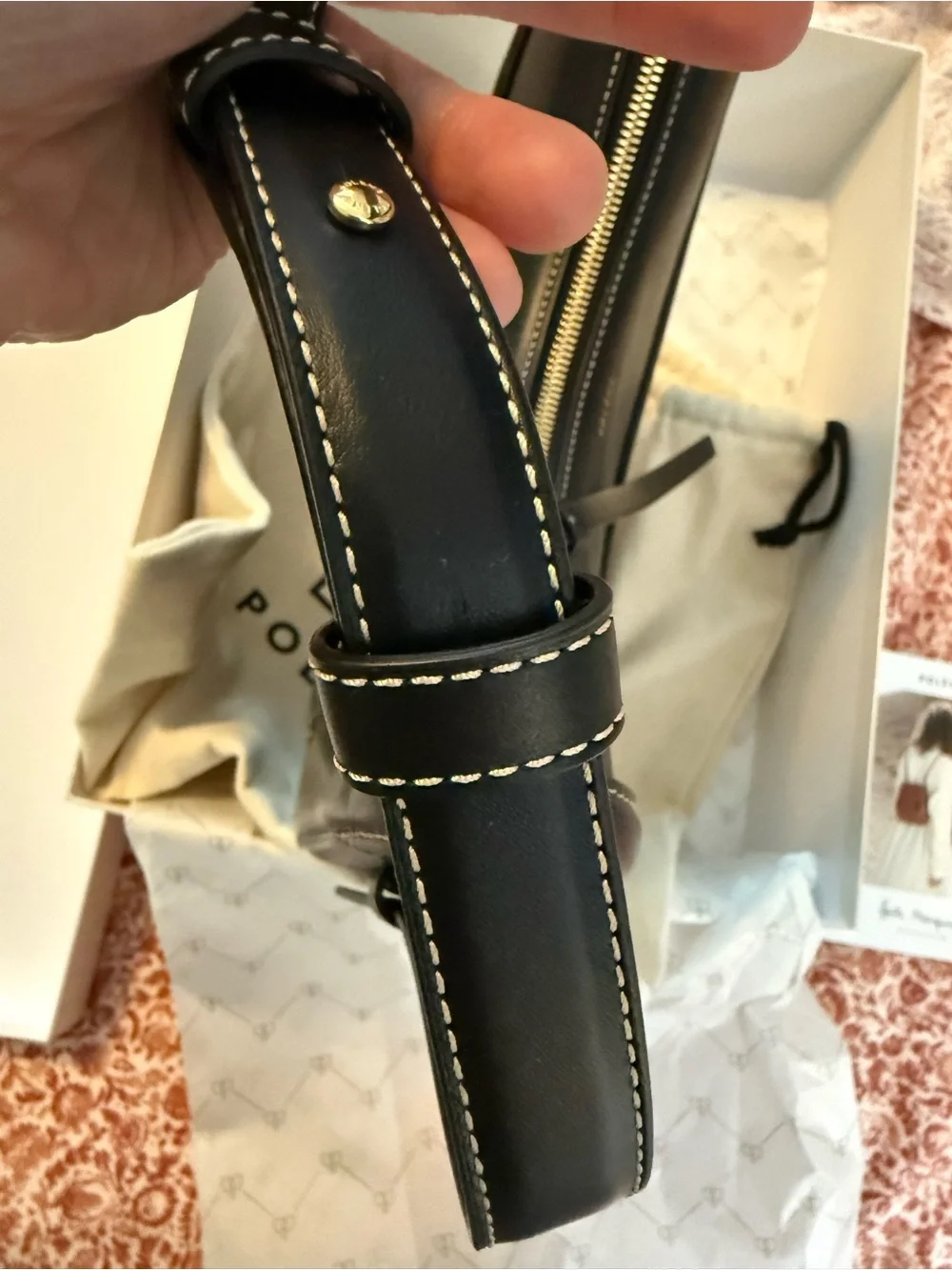 Polene Numero Dix Hobo in Smooth Black